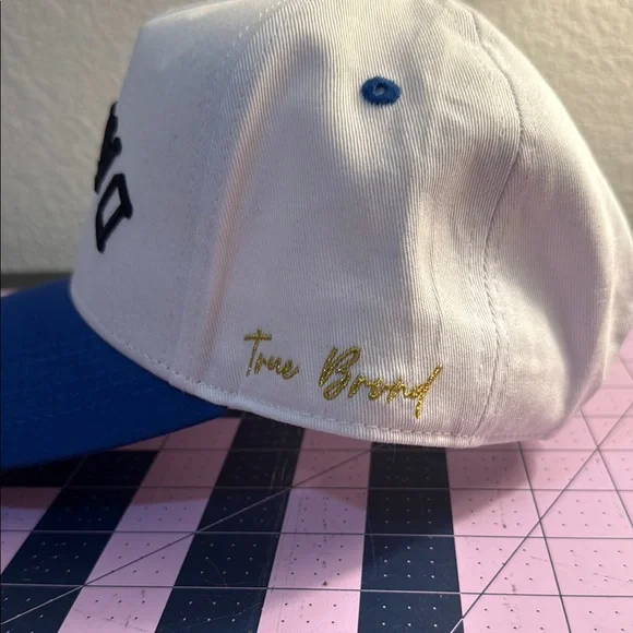 True Brvnd Dallas White and Blue Cap - Picture 3 of 3